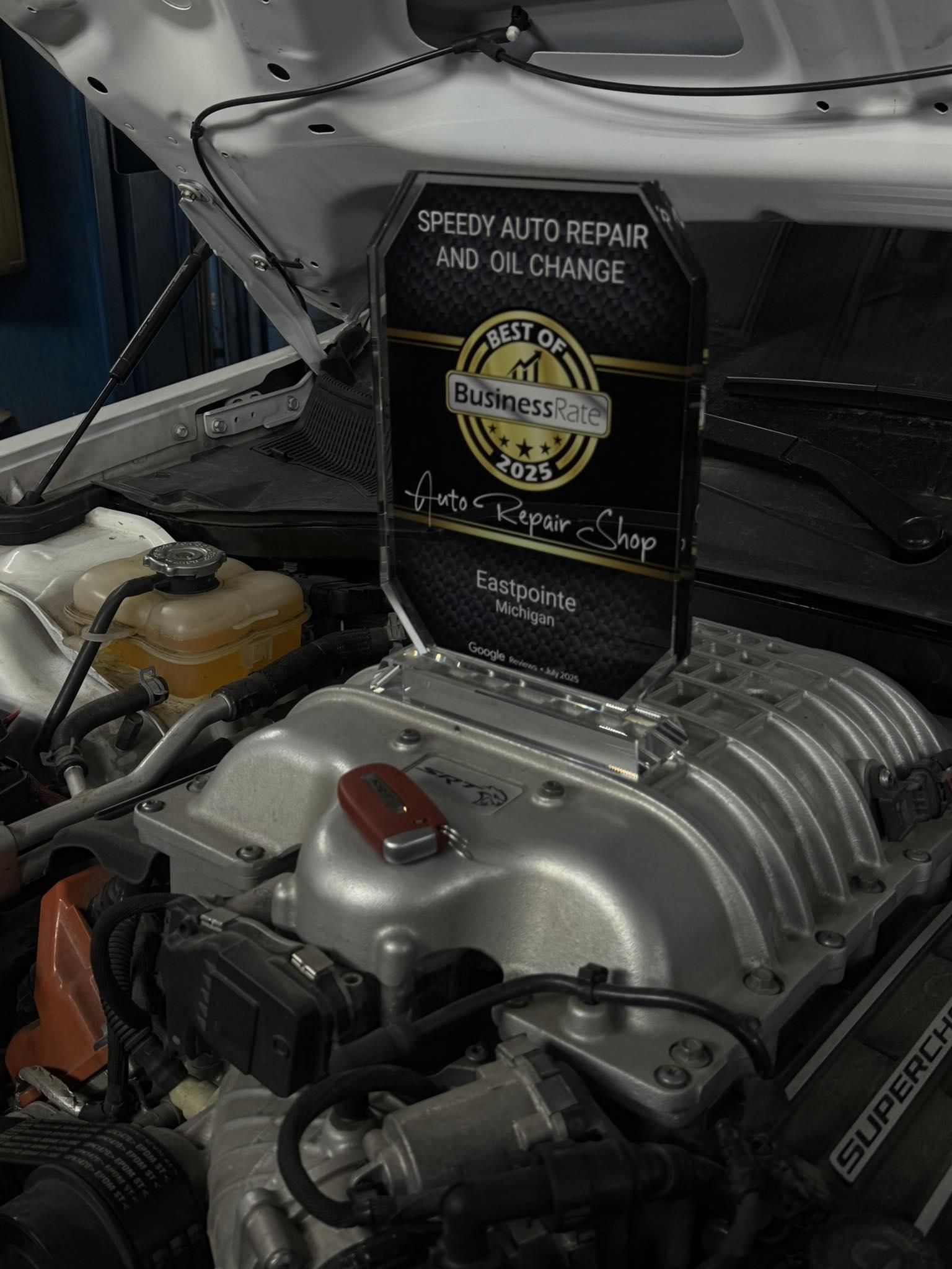 BusinessRate Award 2025 — Best Auto Repair in Eastpointe
